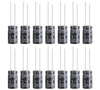 ALLECIN Condensateur 220uF 25V Condensateurs Électrolytiques Aluminium 220μF 25Volts 6x12MM Electrolytic Capacitor 220 uF MFD 105°C (Paquet de 15 Pièces)