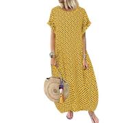 Allegorly Casual Robes Ete Femmes Robe De Plage Robe Décontractée Femme Chic Et Elegant Décontracté sans/Courtes/Longues Genou Boutonné Short Mi-Longues Courtes/Longues