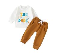 Allegorly Ensemble Enfant Bébé Garçon Ensembles Sweat Bébé Ensemble Jogging Bebe Mignons Imprimé Sweatshirt À Manches Longues Sweat Et Pantalon Bebe Ensembles De Survêtement