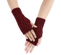 Allegorly Gants De Bras Chauds Femmes Manchettes En Tricot Gants En Tricoté Arm Femme Longs Chauffe-Bras Élégants Extensible Sans Doigts Avec Trou Pouce Pour Sports Plein Air