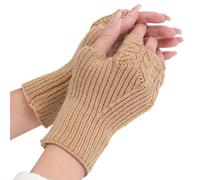 Allegorly Gants De Bras Chauds Femmes Tricoté Arm Gants Manchettes En Tricot Femme Mitaines Longues Sans Doigts Avec Trou Pouce Tricotée Chauds Pour Coude Pour Sports Plein Air