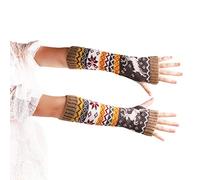 Allegorly Manchettes En Tricot Gants Femme Bras Chauds Gants En Tricoté Arm Femme Élégants Extensible Tricotée Chauds Pour Coude Mitaines Longues Unisexe