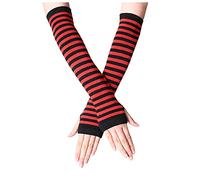 Allegorly Manchettes En Tricot Gants Femme Tricoté Arm Gants De Bras Chauds Femmes Mitaines Longues Longs Chauffe-Bras Sans Doigts Avec Trou Pouce Unisexe
