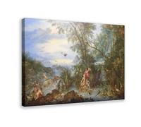 Allegory of Water Impression sur toile de Jan Brueghel The Elder - Décoration murale décorative avec cadre cadeau - 50 x 75 cm