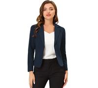 Allegra K Blazer Court Ouvert sur Le Devant pour Femme, L