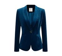 Allegra K Blazer en Velours Femme à Col Châle avec 1 Bouton