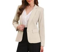 Allegra K Blazers Femmes Manches Longues Fermeture à 1 Bouton