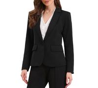 Allegra K Blazers Femmes Manches Longues Fermeture à 1 Bouton