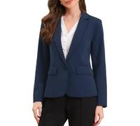 Allegra K Blazers Femmes Manches Longues Fermeture à 1 Bouton