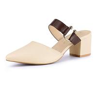 Allegra K Bout Pointu Chunky talo n Robe des Femmes mupompes Beige 39