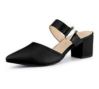 Allegra K Bout Pointu Chunky talo n Robe des Femmes mupompes Noir 39