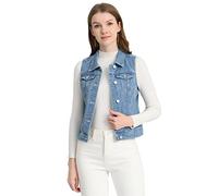 Allegra K Coat Gilet en jean Femme