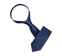 Allegra K Cravates décontractées formelles classiques de couleur unie cravate d'affaires brillante pour hommes Bleu marine One Size