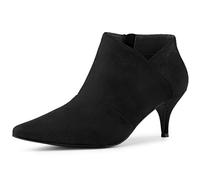 Allegra K Dame dessus pointu Chaton Talons Coupé Bottines Noir- 39