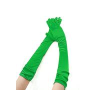 Allegra K Gants longs pour femmes des années 1920 soirée mitaines à doigts complets, gant d'opéra élégant Vert Taille unique