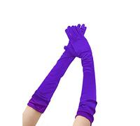 Allegra K Gants longs pour femmes des années 1920 soirée mitaines à doigts complets, gant d'opéra élégant Mauve Taille unique