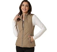 Allegra K Gilet léger à col Montant et à glissière Halloween déguisement pour Femmes Kaki M