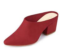 Allegra K Muglissière Femmes Dessus Pointu Talon épais Rot 39