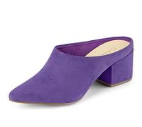 Allegra K Mules à enfiler à bout pointu pour femme, violet, 40.5 EU