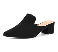 Allegra K Mules à Enfiler à Bout Pointu pour Femmes Noir 40