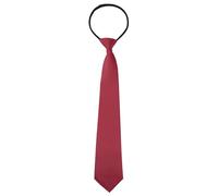 Allegra K Pré-noué couleur unie formel décontracté marié cravates zippées cravate réglable à glissière pour hommes Bordeaux Long One Size