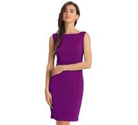 Allegra K Robe Fourreau Femme sans Manches Robes Business de Bureau Décontractées à Col Bateau Robe Midi Moulante Cocktail Violet foncé S