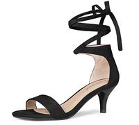 Allegra K Sandaà lanières à la Cheville pour Femmes Noir 37