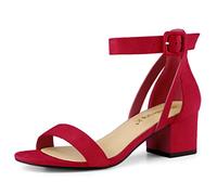 Allegra K Sandaà talon bas à bride cheville pour femme Rot 39