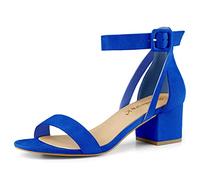 Allegra K Sandaà Talon Bas à Bride Cheville pour Femme Tiefblau 41