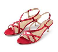Allegra K Sandales Slingback à brides et talons chaton pour femmes Rot 41