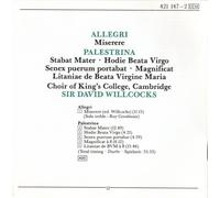 Allegri: Miserere, Palestrina: Stabat Mater
