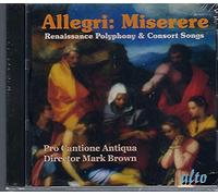 Allegri : Miserere. Pro Cantione Antiqua, Brown.