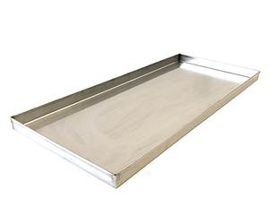 ALLEGRI Plat plat Lèche-frite pour rôtissoire, taille 85 x 27 cm, collecte graisse, acier inoxydable, sans aluminium, sans plomb, sans cadmium, sans produits chimiques