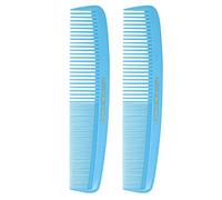 Allegro Combs Lot de 1000 peignes de coiffeur XL à dents larges et fines - Fabriqués aux États-Unis - Bleu clair