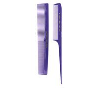 Allegro Combs Lot de 2 peignes de coiffeur pour rat et barbier - Peigne de coiffeur pour cheveux - Peignes pour homme et femme - Peignes pour enfants - Couleur fraîche - Violet