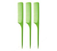 Allegro Combs Lot de 3 peignes à queue de rat pour femme - 61 XL - Pour démêler les cheveux épais - Pour femme - Fabriqués aux États-Unis - Vert clair