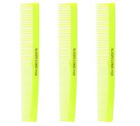 Allegro Combs Lot de 3 peignes de coupe pour barbiers, moustaches, hommes, femmes, tout-petits, garçons, tressage des cheveux (jaune fluo)