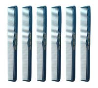 Allegro Combs Lot de 400 peignes de barbier pour coupe de cheveux - Peignes de poche pour coiffeur - 6 pièces (bleu sarcelle)