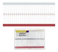 ALLEICN 100 Pièces 1N914 Diode de Commutation Rapide Petit Signal 200mA 100V IN914 Axial Diodes Haute Vitesse En Ligne DO-35 200Milliampères 100Volt
