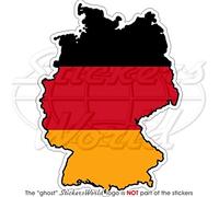 Allemagne Allemand map-flag Deutschland 10,9 cm (110 mm) en vinyle Bumper Sticker, autocollant