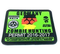 Allemagne Allemand Zombie Chasse Permis Airsoft PVC Patch