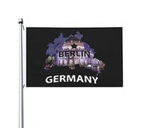 Allemagne, Capitale Du Pays : Berlin Drapeau De Jardin Décoratif Drapeaux De Jardin Résistant Bannière Cour 90X150Cm Pour Dortoirs Plage Porte