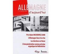Allemagne d''aujourd''hui, n°187/janvier - mars 2009 PU Septentrion (Auteur)