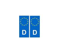 Allemagne Deutschland autocollant plaque - Couleur : droits - Angles : droits