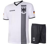 Allemagne Maillot Set Home - Rayures Noir Blanc - Enfants et Adultes - Football - S