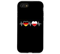 Allemagne Pologne Allemand Polonais Deux Cœurs ECG Coque pour iPhone SE (2020) / 7/8