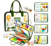Allemand Busy Board Jouet Éducatif & Sensoriel pour Enfant Planche d’Apprentissage 8 en1 Basée sur la Méthode Montessori