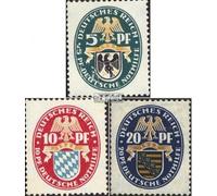 Allemand Empire 375-377 (complète.Edition.) oblitéré 1925 en français d'urgence (Timbres pour Les collectionneurs) Drapeaux/Armoiries/Cartes