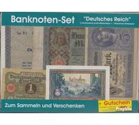 Allemand Empire 4 Divers Geldscheine + 1 Historique WP (Billets pour Les collectionneurs - Pas de Moyen de paiement)