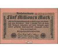 Allemand Empire Rosenbg: 104a, Reich imprimerie utilisé (III) 1923 5 Millions Mark (Billets pour Les collectionneurs - Pas de Moyen de paiement)